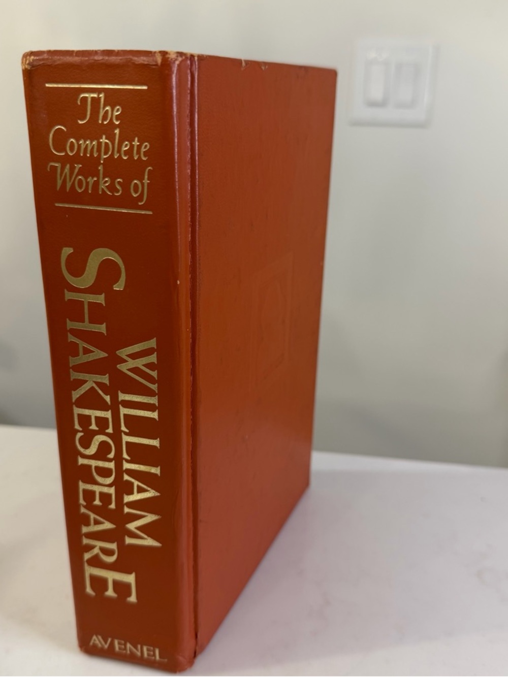 Vintage William Shakespeare The Complete Works - Orange Hardcover Book, 1975